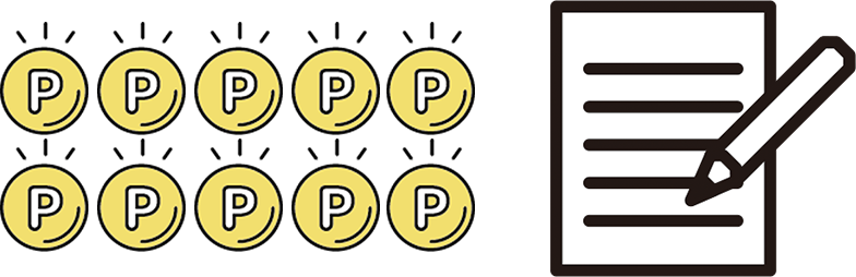 商品のレビュー投稿でポイントプレゼント