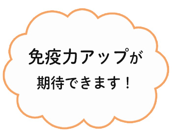 免疫力アップが期待できます。