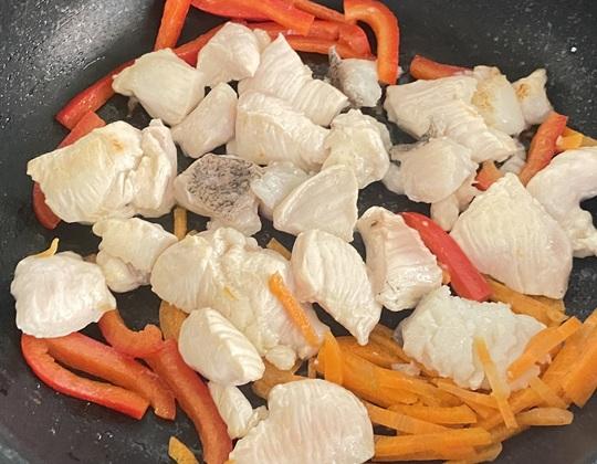 カボチャのパエリア風作り方３