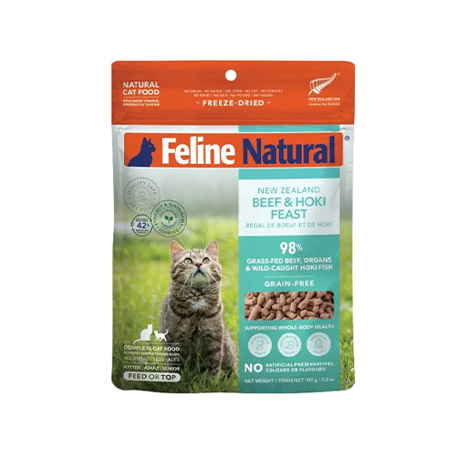 フィーライン ナチュラル フリーズドライ　ビーフ＆ホキ・フィースト