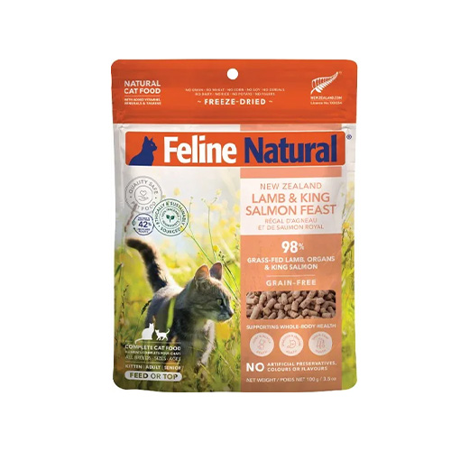 フィーライン ナチュラル フリーズドライ　ラム＆キングサーモン・フィースト