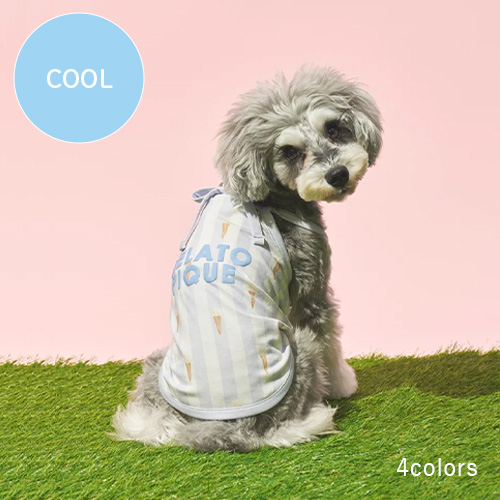 CAT＆DOG ストライプ柄Coolingプルオーバー