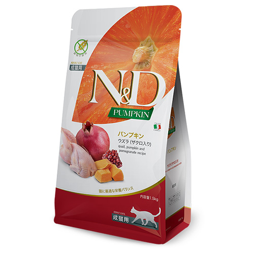 N&D  パンプキン ウズラ ザクロ入り 成猫用